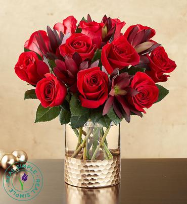 Crimson Rose Bouquet by Real Simple&reg;