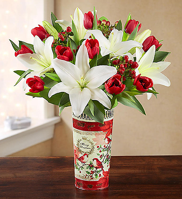 Winter Tulip &amp; Lily Bouquet