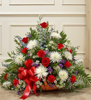 Red, White, and Blue Mixed Fireside Basket