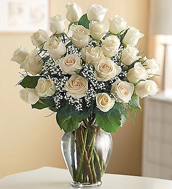 Ultimate Elegance Premium Long Stem White Roses