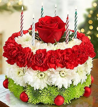 Birthday Flower Cake for The Holidays