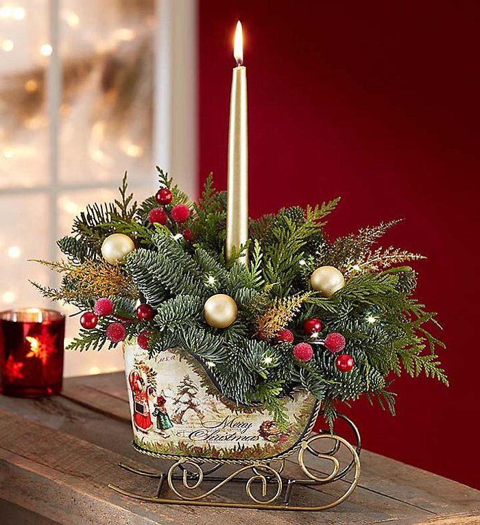 Vintage Santa Sleigh