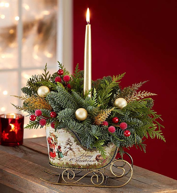 Vintage Santa Sleigh