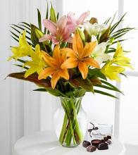 Cheerful Impressions Lily Bouquet with Chocolates