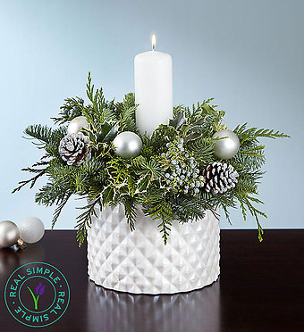 Real Simple&reg; Winter White Centerpiece
